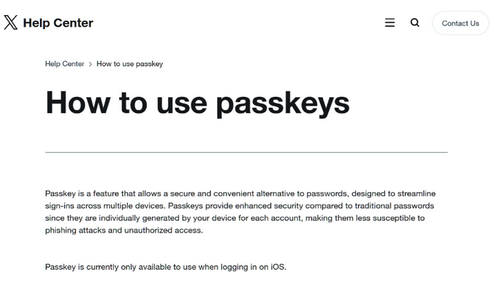 云阳苹果维修店铺分享iOS用户如何通过通行密钥(Passkey)登录 