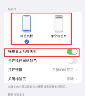 云阳iPhone授权维修分享Safari浏览器如何切换标签栏位置 